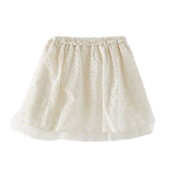 ZARA Kids | Ecru | EMBROIDERED SKIRT WITH TULLE - Picture 3 of 10